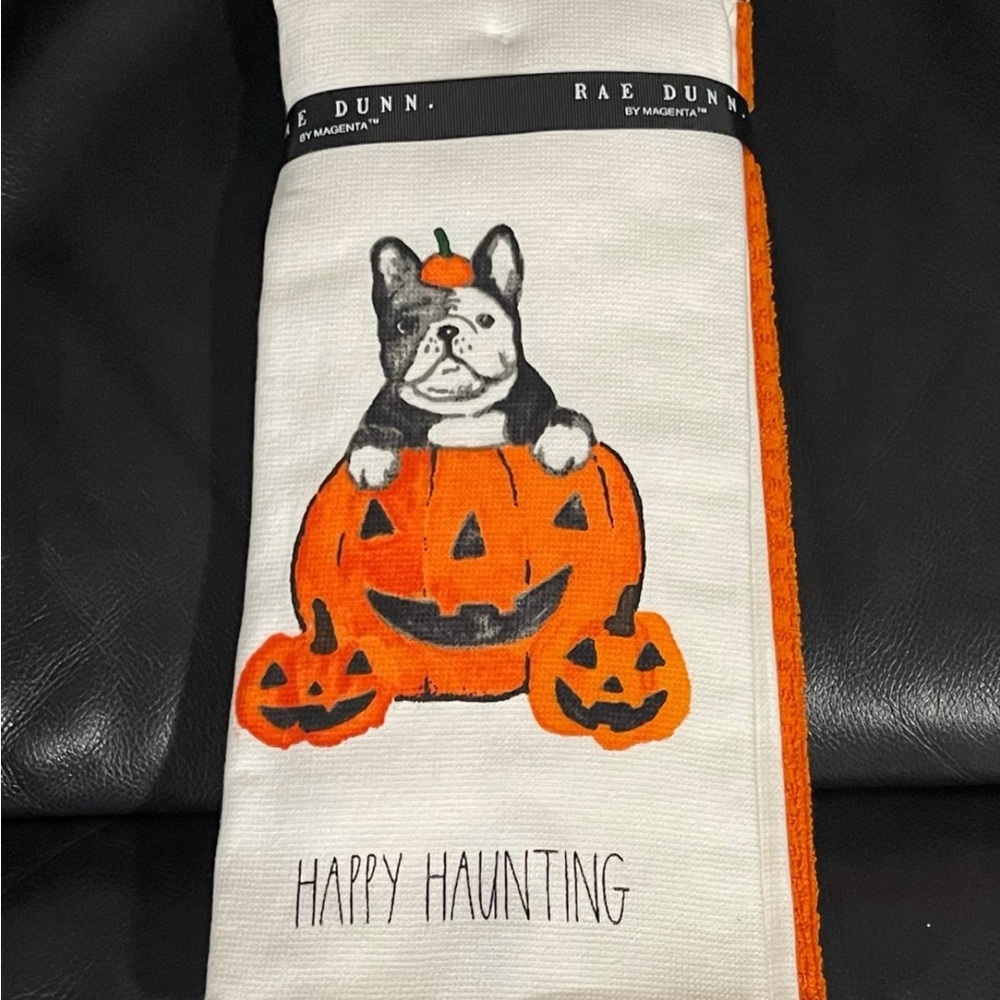 Halloween Rae Dunn Hand Towel HAPPY HAUNTING